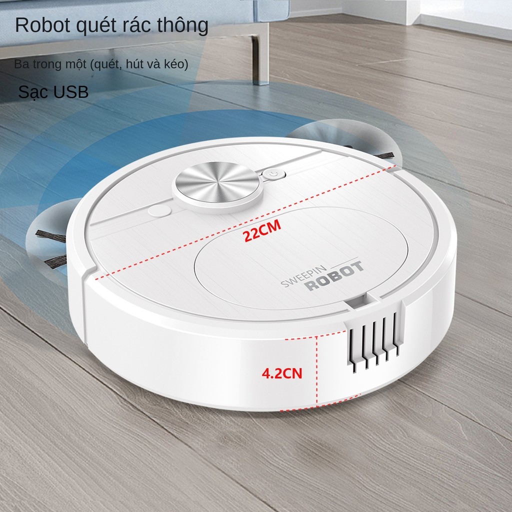 Robot quét sàn gia đình có thể sạc lại Máy hút bụi đa năng 3 trong 1