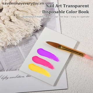 [savemoneyeveryday] 50 tờ Giấy keo dán làm móng tay dùng một lần có thể xé được Khay trộn màu Ba Lan trong suốt Dụng cụ làm móng tay nghệ thuật [vn]