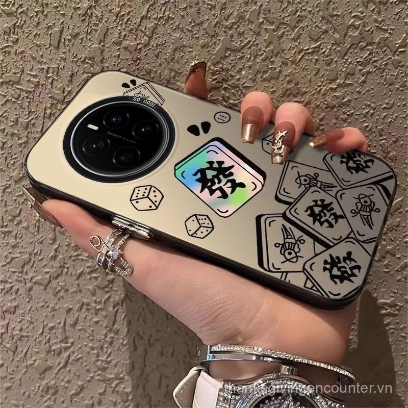 Cho Honor Magic 7pro 6pro 5pro 7 6 5 Pro 5g trường hợp điện thoại may mắn sáng tạo đầy màu sắc bạc chống sốc cứng bảo vệ Bìa