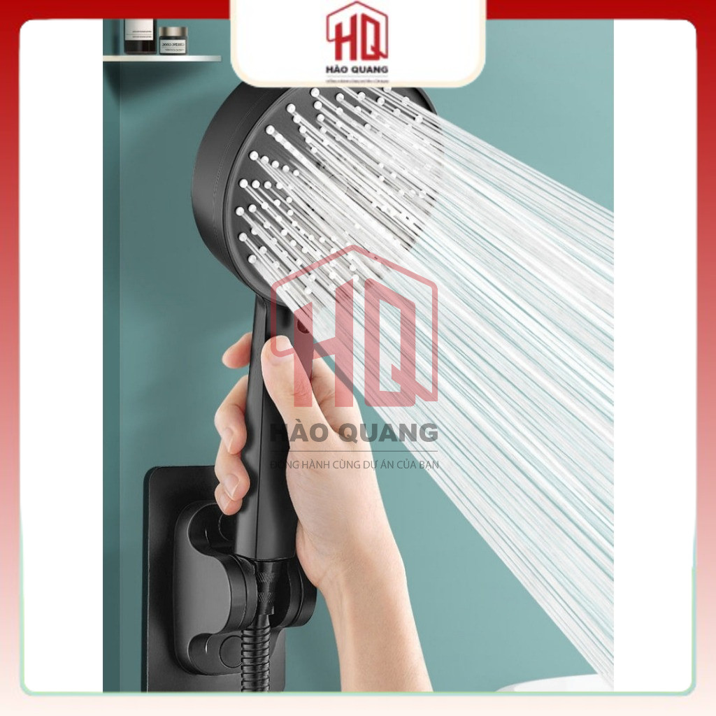 Vòi Sen Tắm Tăng Áp 5 Chế Độ | Đầu Sen Cỡ Lớn 12cm – Áp Lực Mạnh, Phun Siêu Mịn (VS2)