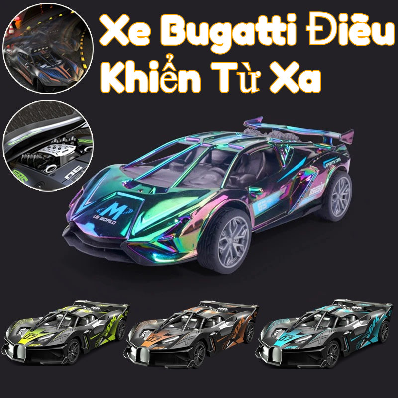Xe Bugatti Điều Khiển Từ Xa,Xe Ô Tô Dùng Pin Siêu Mạnh, ô Tô điều Khiển Làm Quà Tặng Sinh Nhật Cho Bé
