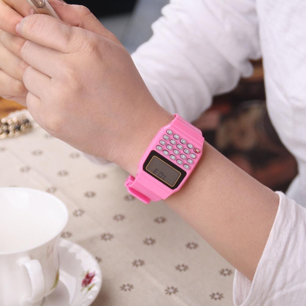 Đồng Hồ Sáng Tạo Máy Tính Silicon Di Động Mini Đồng Hồ Trẻ Em Cổ Tay Unisex Trẻ Em Kỹ Thuật Số W9t0