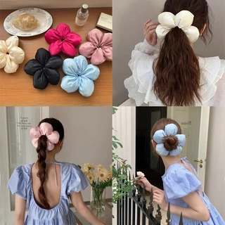 Dây buộc tóc hoa lớn phổ biến Scrunchies LASSY  dây buộc tóc PHAO hình bông hoa size to cho nàng (S2)