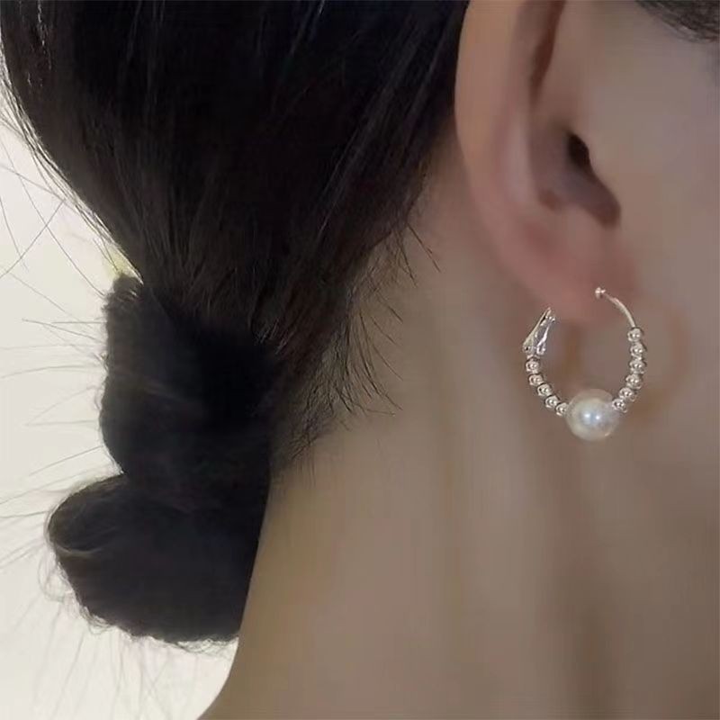 Bông tai ngọc trai thời trang mẫu mới sang trọng nhẹ nhàng kim 925 Bạc mẫu mới bông tai cao cấp sang trọng nhẹ nhàng trang sức tai thích hợp