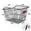 Giỏ sau xe đạp MONOSTYLE kim loại điều chỉnh được, phù hợp xe leo núi và xe gấp, màu đen/bạc