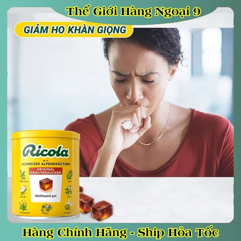 Kẹo ngậm ho thảo mộc Ricola Original Herb 250gr Đức -Date mới đủ bill