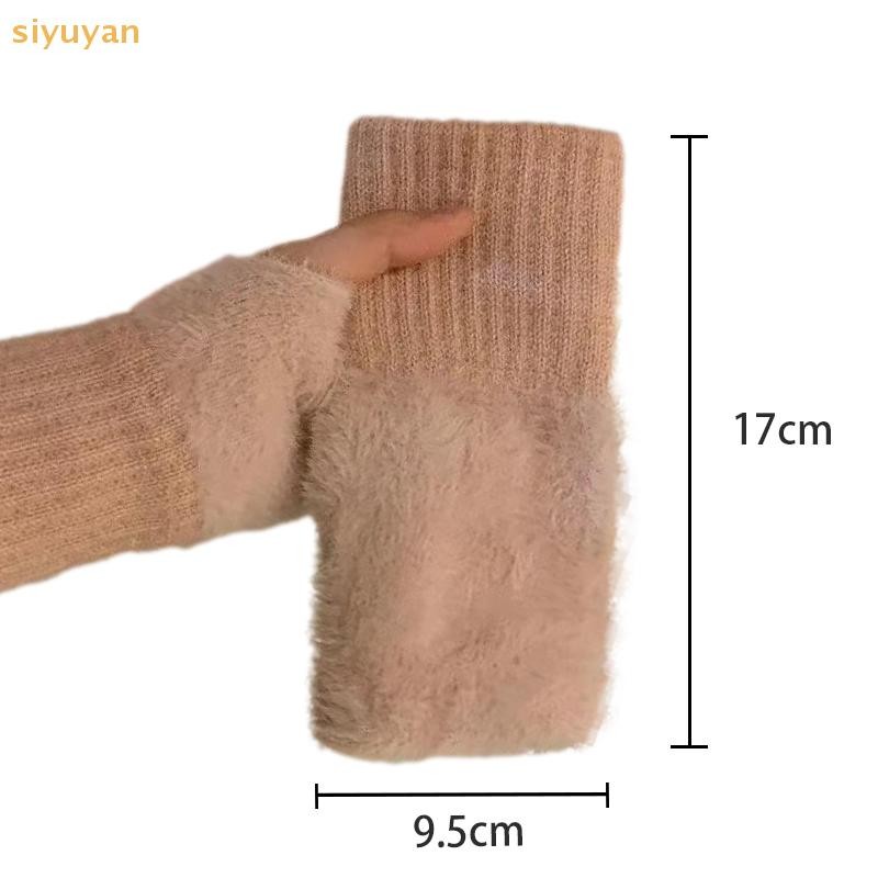 Siyuyan Thời Trang Chống Gió Ấm Áp Đi Xe Đạp Nửa Cánh Găng Tay Màn Hình Cảm Ứng Dành Cho Nữ VN