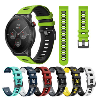 Dây đeo silicon hai màu 22mm cho Amazfit GTR 4 3 2 COROS PACE 3 2 Dây đeo đồng hồ Vòng đeo tay phát hành nhanh cho dây đeo cổ tay Amazfit GTR 47mm Correa