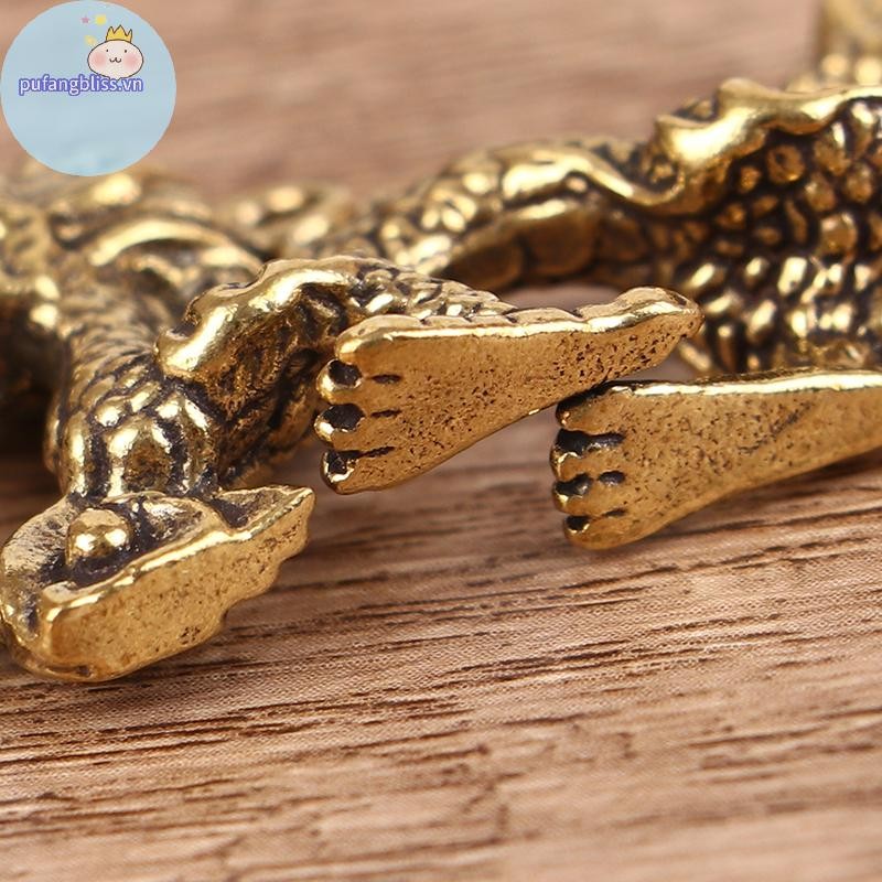 Pufangbliss 1 Đồng Chắc Chắn Cung Hoàng Đạo Rồng Tượng Nhỏ Để Bàn Trang Trí Phong Thủy Trang Trí VN