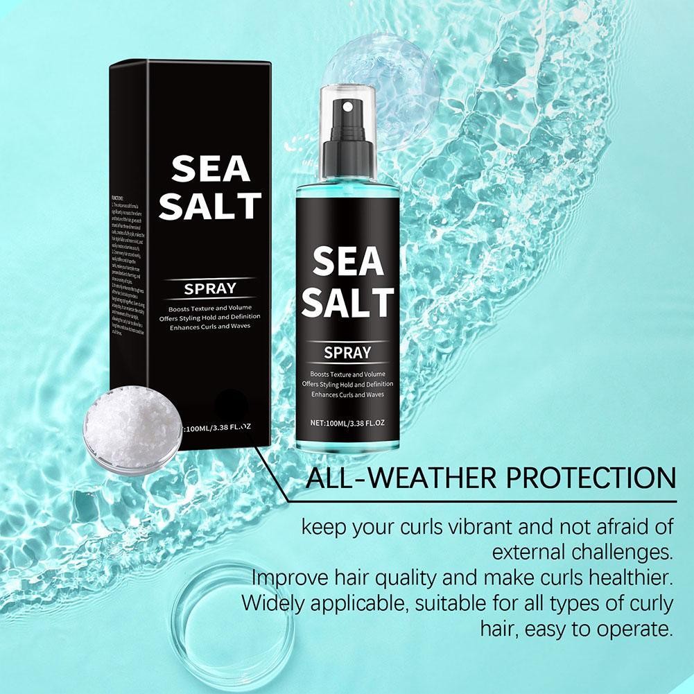 Xịt tóc xoăn muối biển tạo kiểu đàn hồi làm mới tóc 100ml Y8i1