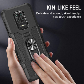 Dành Cho Redmi Note 9 / Note 9s / 9 Pro Max / 10X Ốp điện thoại PC Cứng Mặt Sau Mềm TPU Cạnh Bảo Vệ Camera Giá Đỡ Nhẫn Chân Đế Chống Sốc Mỏng Vỏ