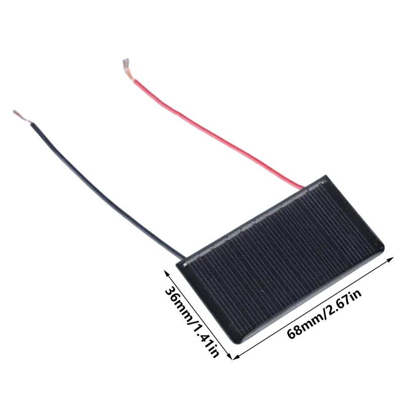 OXXGGKAO 5V 60mA Tấm sạc năng lượng mặt trời Tấm năng lượng mặt trời Mini 68x36mm Dễ dàng mang theo năng lượng mặt trời để đi bộ đường dài, cắm trại, thiết bị di động P