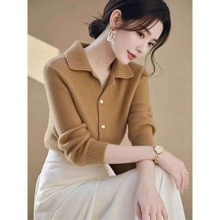 Thời Trang Ve Áo Thời Trang Dệt Kim Cardigan Top Thu Đông Áo Len Áo Rời Lớp Hợp Thời Trang