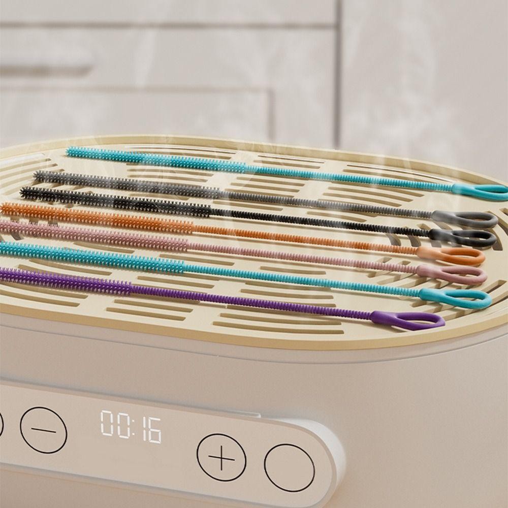 Bàn chải làm sạch ống hút uống SNUGHOUSE, Tiện ích nhà bếp Bàn chải làm sạch ống hút silicon gia dụng, Dụng cụ làm sạch dài có thể tái sử dụng