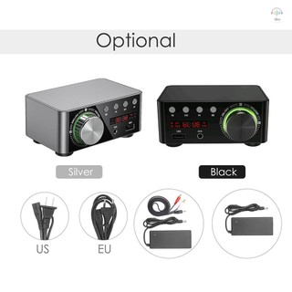 Bộ khuếch đại kỹ thuật số HIFI BT5.0 Bộ khuếch đại âm thanh nổi Mini 100W Bộ thu âm thanh kênh kép AMP âm thanh nổi USB AUX cho rạp hát tại nhà Máy nghe nhạc thẻ TF USB Sliver