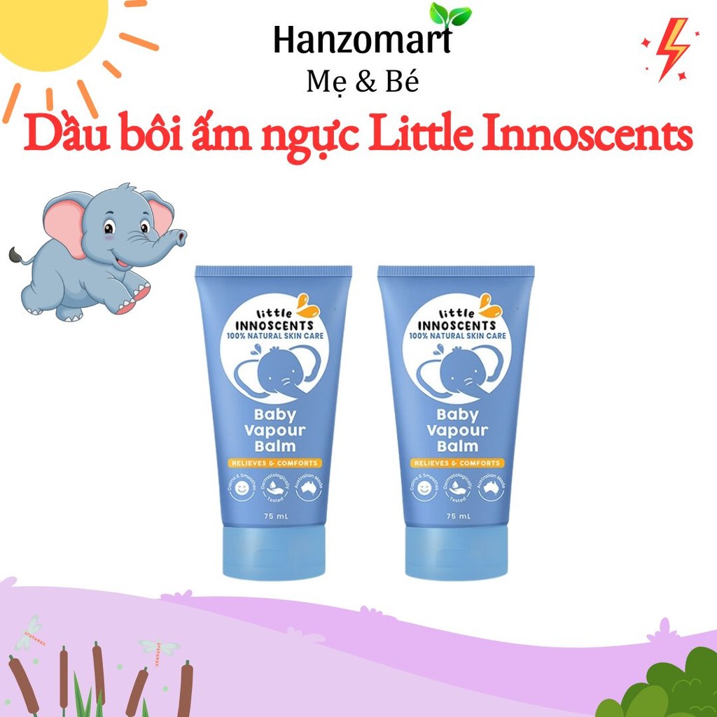Dầu bôi ấm ngực Little Innoscents Winter Blue Balm của Úc, 75ml