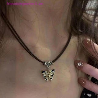 {FH Fashion} Vòng cổ mặt dây chuyền màu xanh đen cổ điển dành cho nữ Dây da thời trang Punk Dây chuyền Choker Dây chuyền xương đòn hợp thời trang.