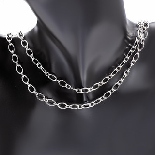 Kích thước bằng thép không gỉ Tròn O Cross Chain Trang sức diy Vòng cổ Vòng tay Phụ kiện