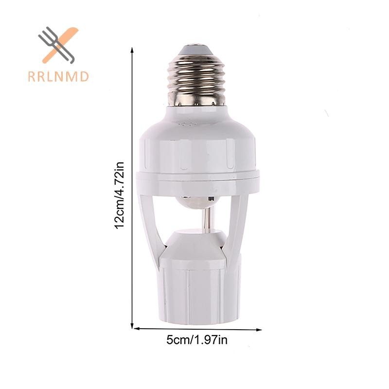 Rrlnmd 360 Độ Cảm Ứng Con Người Cảm Biến Chuyển Động Đèn Ổ Cắm Đế AC85-265V Trễ Thời Gian Công Tắc E27 Đế Giá Đỡ Ổ Cắm Adapter MỚI