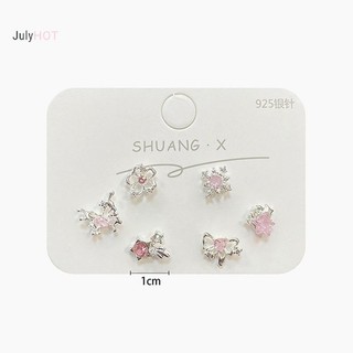 Julyhot 6 Bông Tai Trái Tim Dành Cho Nữ Bé Gái Trang Sức Thời Trang Quà Tặng Massivedeals