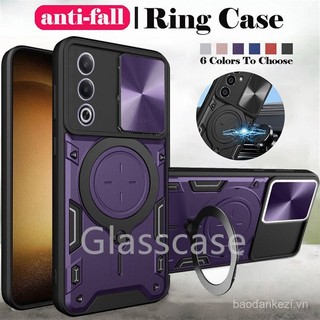 Ốp lưng Oppo A3 pro cho Oppo A3 X pro A3X A3pro OppoA3 OppoA3X OppoA3pro 4G 5G 2024, vỏ điện thoại kim loại có vòng bảo vệ, giá đỡ, đẩy camera, bảo vệ lưng cứng chống sốc