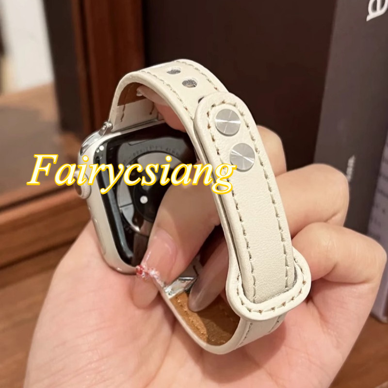 Dây đeo bằng da mỏng S11 cho Apple Watch Series 10 46mm 42mm 49mm 45 44mm 38 40 41mm Vòng tay IWatch Series Ultra2 9 8 7 6 5SE