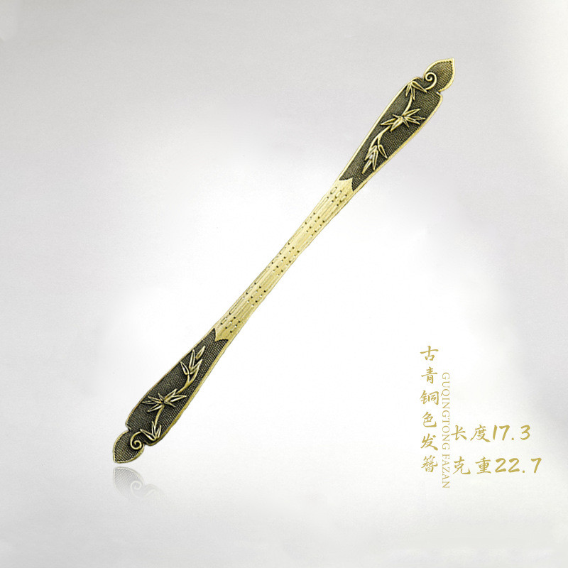 Kẹp tóc kim loại cổ điển, ngọc trai đồng, phong cách Trung Quốc, Hanfu