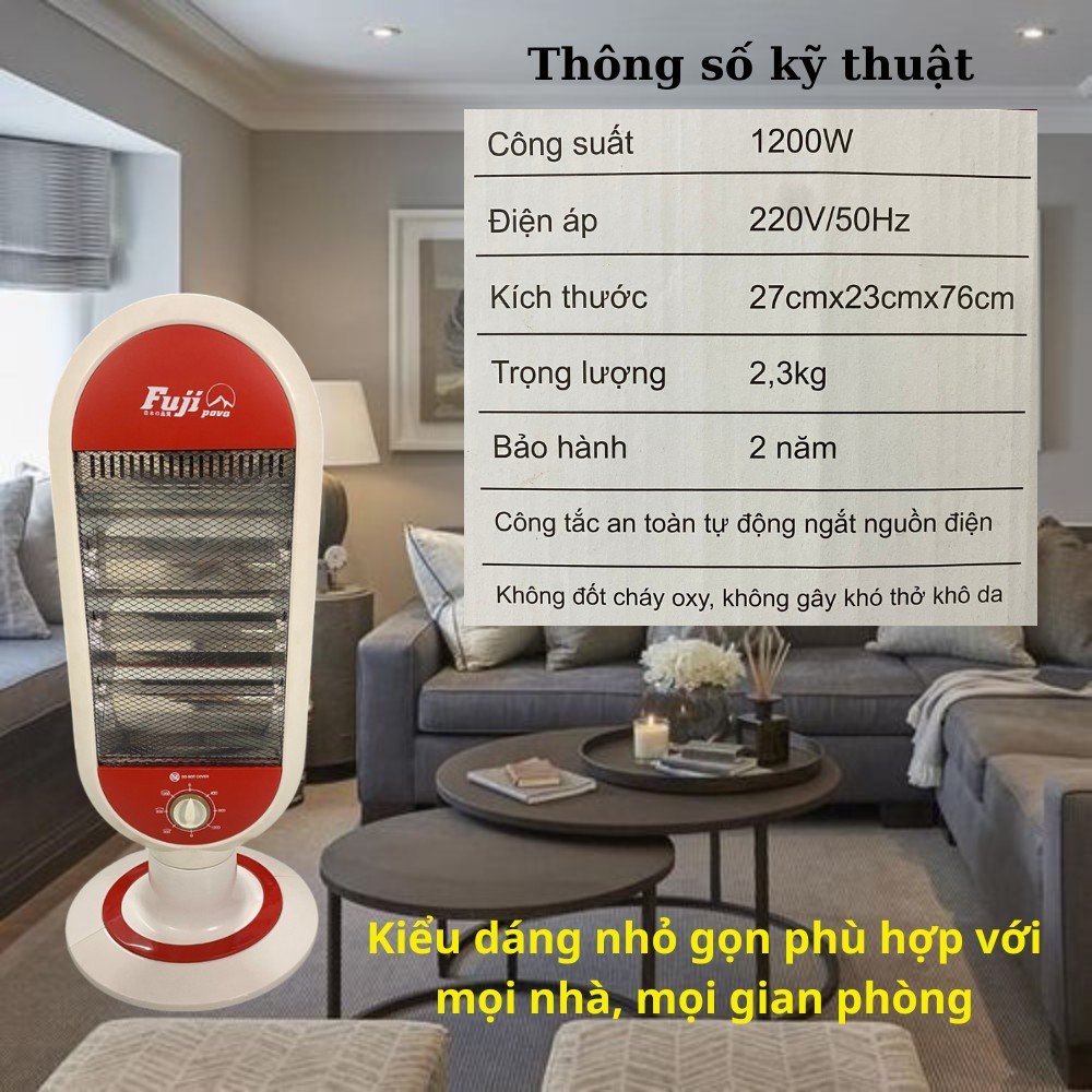 MÁY SƯỞI FUJI CAO CẤP HÀNG CHÍNH HÃNG, QUẠT SƯỞI MÙA ĐÔNG an toàn cho người già và trẻ nhỏ