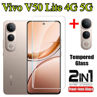 Phim kính cường lực cho Vivo V50 Lite/Y200/Y200i/Y38/Y58 5G/4G 2025, bảo vệ màn hình camera sau, full cover, phủ trước