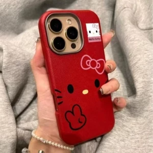 Vỏ Da Mèo Kitty Cho OPPO Reno 15 Pro Mini 15C 15F FS 14F 14 13F 13 Pro Max 5G 4G Vỏ Hoạt Hình Ngộ nghĩnh Billet Kitty Cat Bow Ốp điện thoại Mềm Chống Sốc