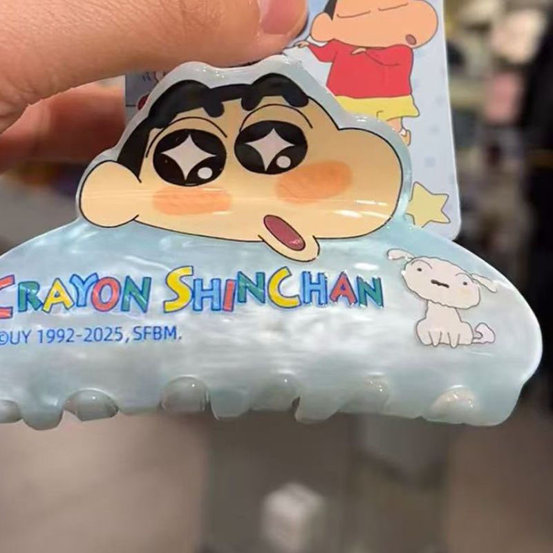 YT2 Crayon Shin-chan Kẹp Trung Bình Thời Trang Sáng Tạo Hoạt Hình Phụ Kiện Tóc Cá Mập Kẹp Tóc Học Sinh TY2