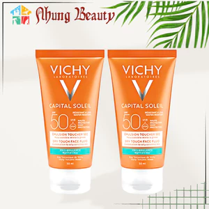 Combo 2 Tuýp Kem Chống Nắng VICHY Capital Soleil Mattifying Dry Touch Face Fluid 50ml |@@