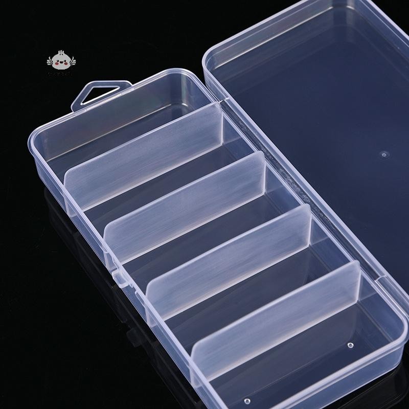 Maybest Trong Suốt Có Nắp Hình Chữ Nhật Dọc 5 Lưới Dụng Cụ Nối Mi Hộp Bảo Quản Keo Nhíp Giá Đỡ Dụng Cụ Trang Điểm {VN}