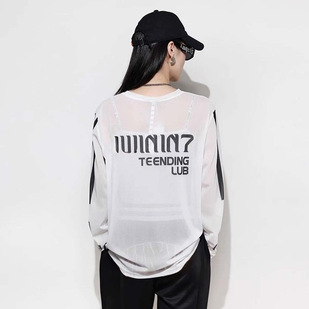 Milyfashion Cổ Tròn Thời Trang Gạc In Chữ Màu Phù Hợp Với Tất Cả Trận Đấu Áo Nữ Bên Ngoài Mặc Thiết Kế Cảm Giác