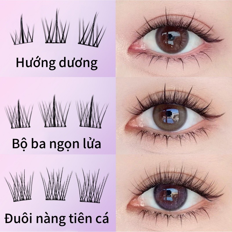 【SKISOPGO】Lông Mi Giả Tự Dính, Mi giả không cần dùng keo, Dễ Gắn, Tái Sử Dụng Nhiều Lần