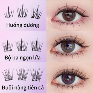 Bộ Lông Mi Giả Tự Dính C-curl, Ngọn Lửa, Hoa Hướng Dương Tự Nhiên, Tái Sử Dụng