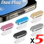 Usb C Chống Bụi Cắm Hợp Kim Nhôm Loại C Bụi Chống Thấm Nước Điện Thoại Di Động Cổng Sạc Bảo Vệ Nắp Cho Samsung Xiaomi