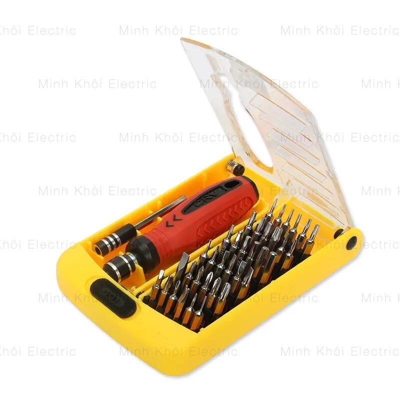 Bộ tô vít đa năng 38 món Jackly JK-6088A,bộ tua vít sửa điện thoại,hộp tuốc nơ vít,mũi vít từ tính,tua vít,bộ lục lăng