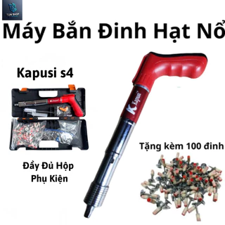 Máy bắn đinh Kapusi S4 loại xịn,chất liệu thép chống rỉ,hộp đầy đủ phụ kiện tặng kèm 100 đinh