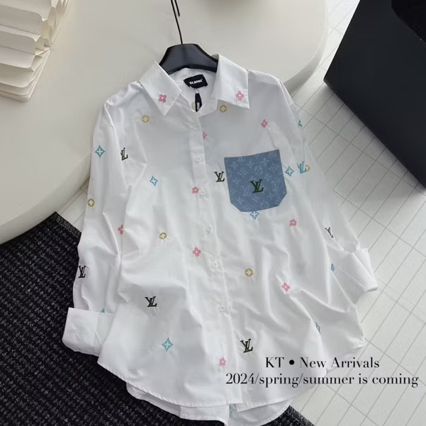 Áo Sơ Mi Luon Vui Tuoi In Kín Nhiều Màu KCloset SoMi Nữ Vải Cotton Mềm Mịn Chùm Mông NA465