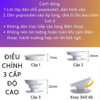 Popsocket Ume Idol, giá đỡ điện thoại griptok in theo yêu cầu, mẫu có sẵn HIEUTHUHAI, Dương Domic, Quang Hùng,...