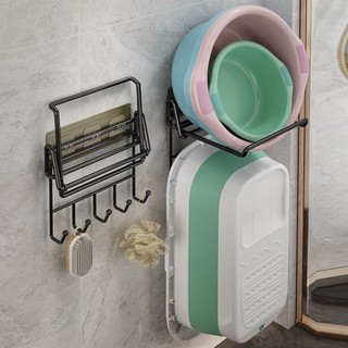 ✪Giá để chậu rửa bằng thép không gỉ dày và dày, giá để chậu rửa, móc treo tường, giá để đồ không cần đục lỗ AEYR
