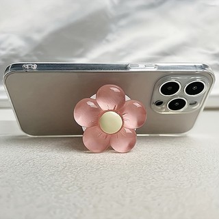 Tay cầm điện thoại thiết kế hoa 3D - Phụ kiện giá đỡ và giá đỡ điện thoại thông minh có thể gập lại di động có hoa trang trí, phù hợp phổ thông cho thiết bị di động