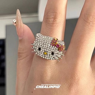 Nhẫn sáng bóng kitty cô gái nóng bỏng thiên niên kỷ dễ thương