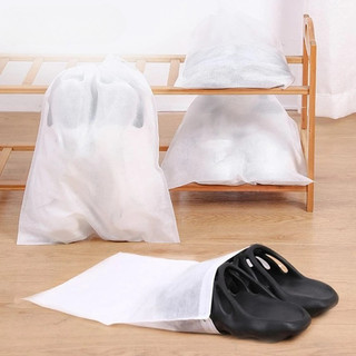 Túi đựng giày vải không dệt - Túi đựng giày dây rút di động - Giày trắng Vỏ chống vàng
