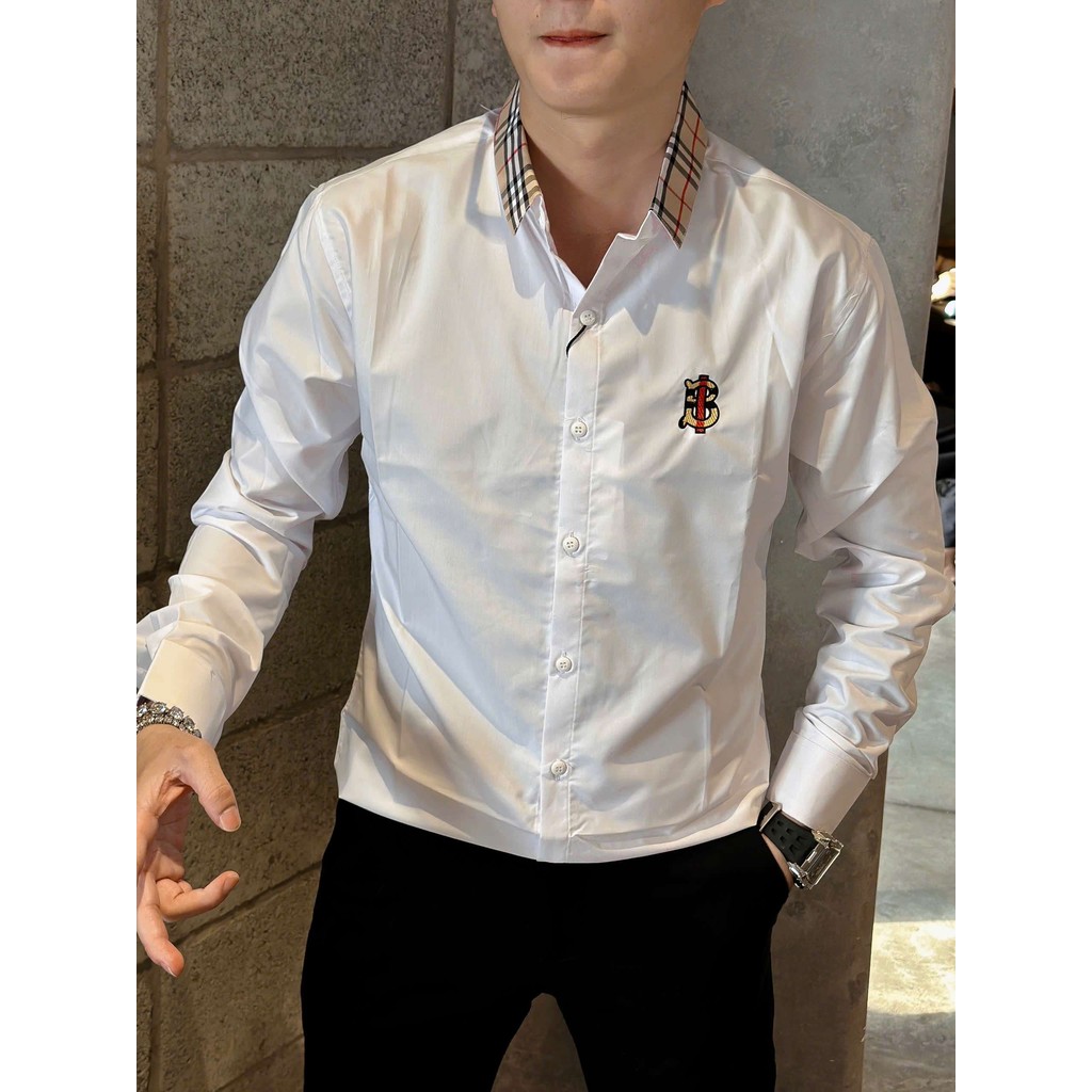 Áo Sơmi Nam Cao Cấp Phong Cách Hàn Quốc Thiết Kế Basid Đơn Giản  Menswear Ảnh Thật 100%
