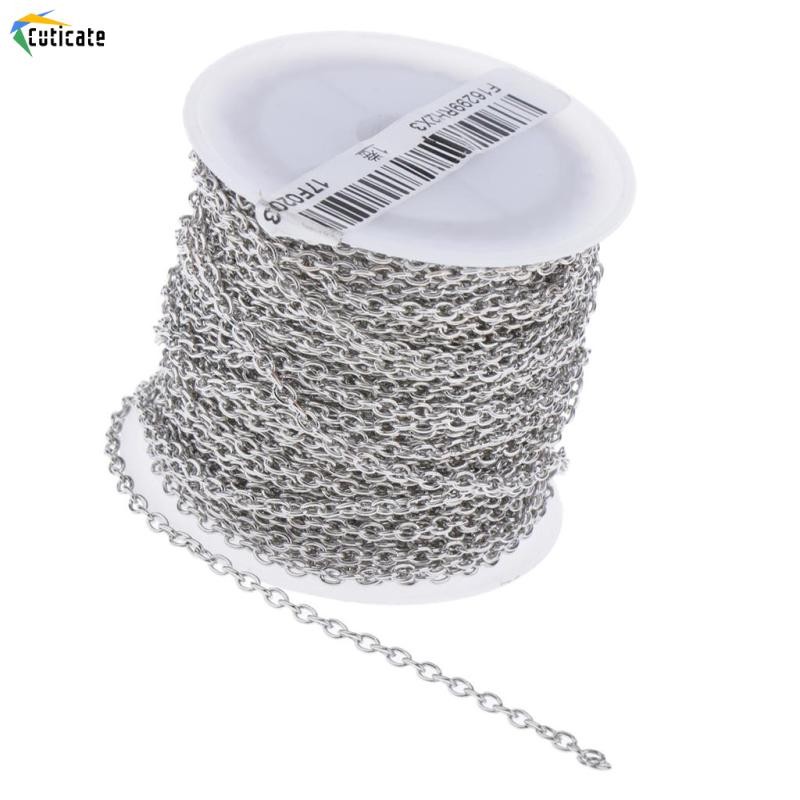 Cuticate 10 Yards / Cuộn Hình Bầu Dục Mở Rộng Trang Sức Dây Xích Đuôi Liên Kết Trang Sức Phát Hiện