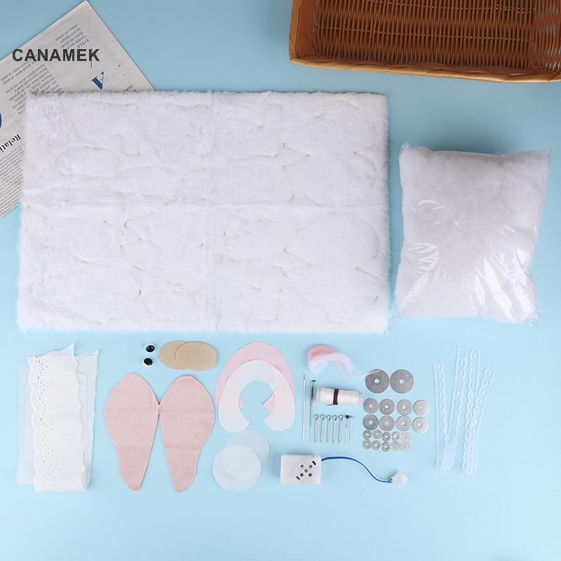 Canamek Dễ Thương Lillian Tai Dài DIY Handmade Nguyên Bản DIY Khớp Chất Liệu Búp Bê Vải Gói Búp Bê Quà Tặng Búp Bê Sang Trọng Búp Bê CSF