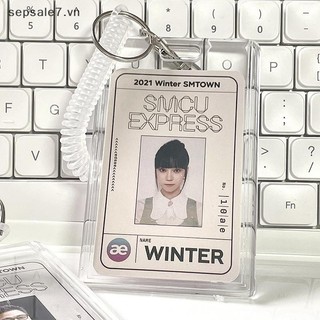[Phổ biến] Hộp đựng thẻ ảnh Acrylic Hộp đựng thẻ thần tượng Kpop Tay áo ảnh trong suốt Hộp đựng thẻ xe buýt ID di động Móc khóa mặt dây chuyền {đồ chơi}