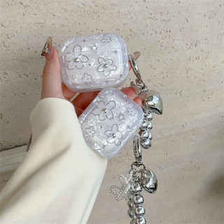 Hoa kim loại cho AirPods 1 / 2 3 Pro Pro2 pro3 Airpod4 Bộ tai nghe Vỏ bảo vệ Bluetooth không dây AirPods Pro i3 i4 pro3 Vỏ bảo vệ tai nghe